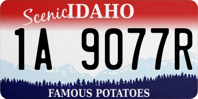 ID license plate 1A9077R