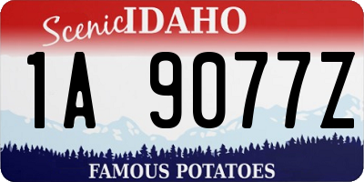 ID license plate 1A9077Z