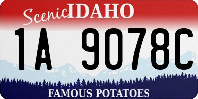 ID license plate 1A9078C