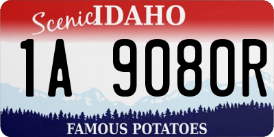 ID license plate 1A9080R