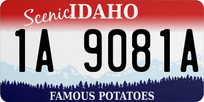 ID license plate 1A9081A