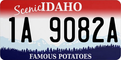 ID license plate 1A9082A