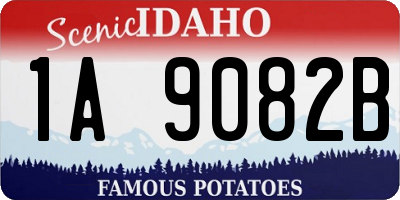 ID license plate 1A9082B