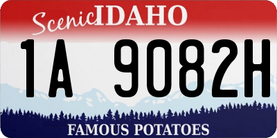 ID license plate 1A9082H