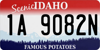 ID license plate 1A9082N