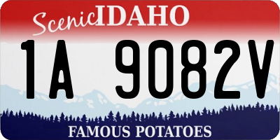 ID license plate 1A9082V