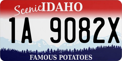 ID license plate 1A9082X