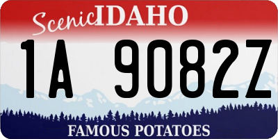ID license plate 1A9082Z