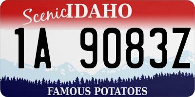 ID license plate 1A9083Z