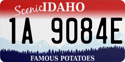 ID license plate 1A9084E