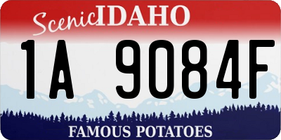 ID license plate 1A9084F