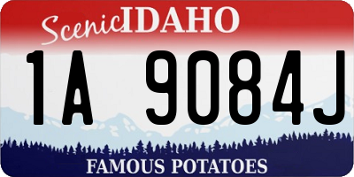 ID license plate 1A9084J