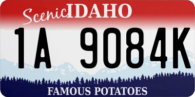 ID license plate 1A9084K