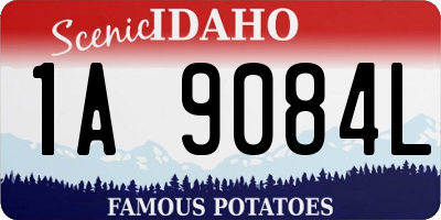 ID license plate 1A9084L