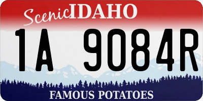 ID license plate 1A9084R