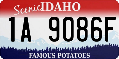 ID license plate 1A9086F