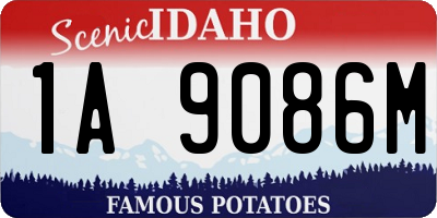 ID license plate 1A9086M