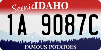 ID license plate 1A9087C