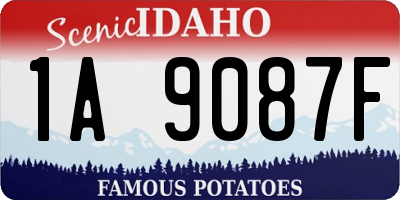 ID license plate 1A9087F