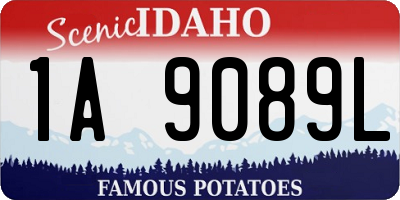 ID license plate 1A9089L
