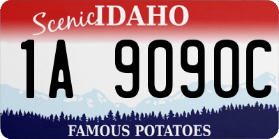 ID license plate 1A9090C