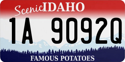 ID license plate 1A9092Q