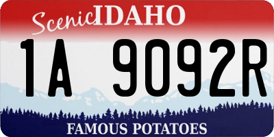 ID license plate 1A9092R