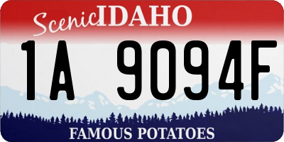 ID license plate 1A9094F