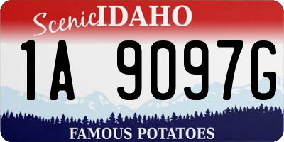 ID license plate 1A9097G