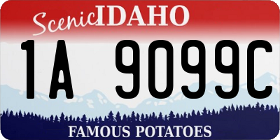 ID license plate 1A9099C