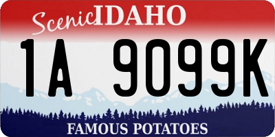 ID license plate 1A9099K