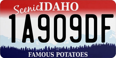 ID license plate 1A909DF