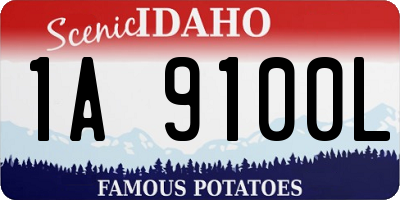 ID license plate 1A9100L