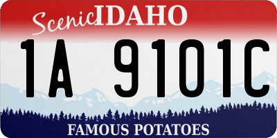 ID license plate 1A9101C