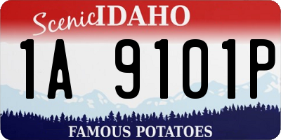 ID license plate 1A9101P