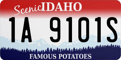 ID license plate 1A9101S