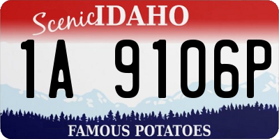 ID license plate 1A9106P