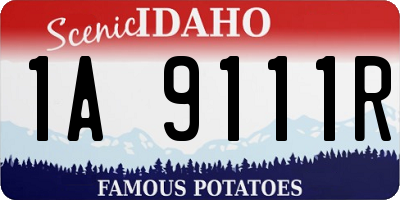 ID license plate 1A9111R