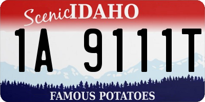ID license plate 1A9111T