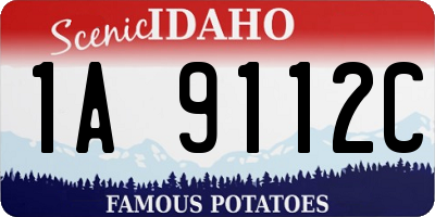 ID license plate 1A9112C