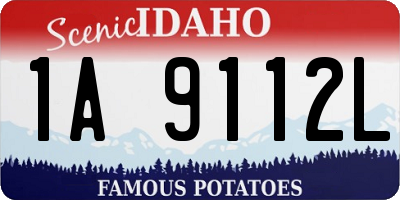 ID license plate 1A9112L