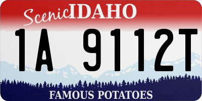ID license plate 1A9112T
