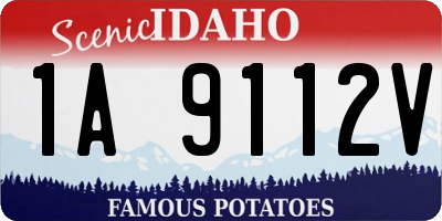 ID license plate 1A9112V