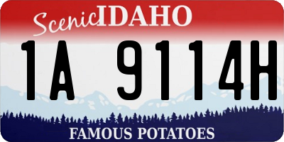 ID license plate 1A9114H