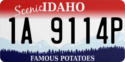 ID license plate 1A9114P