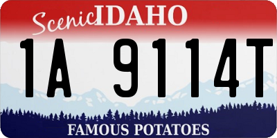 ID license plate 1A9114T
