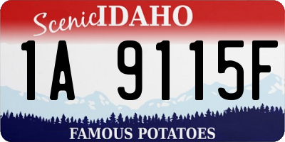 ID license plate 1A9115F
