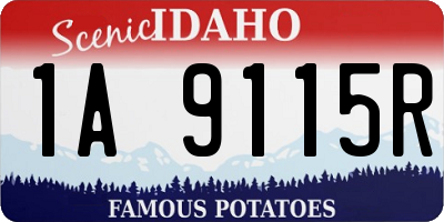 ID license plate 1A9115R