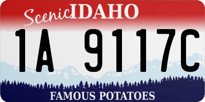 ID license plate 1A9117C