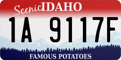 ID license plate 1A9117F